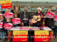 Singing "We're all voting Labour"