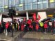 Unite picket line outside TFL