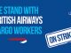 British Airways cargo workers on strike