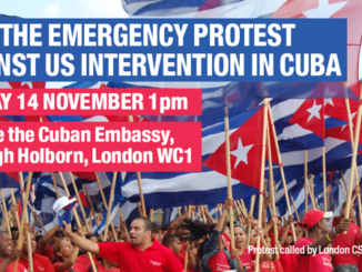 Cuba Solidarity demonstration