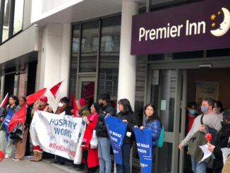 Whitbread workers demonstration