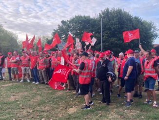 Felixstowe dockers on strike