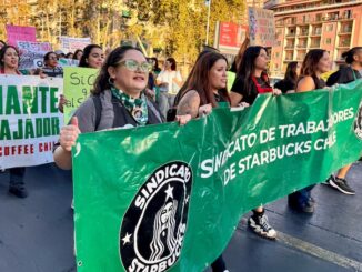Starbucks workers demonstrate