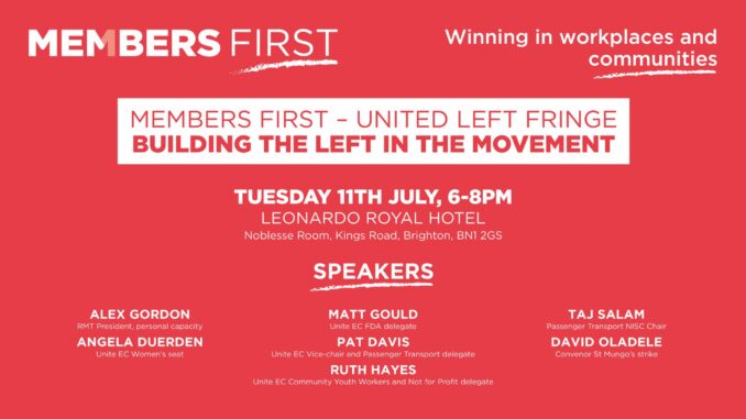 United Left fringe meeting 2023 conferences