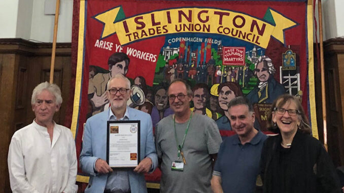 Jeremy Corbyn accepts honorary presidency of Islington TUC