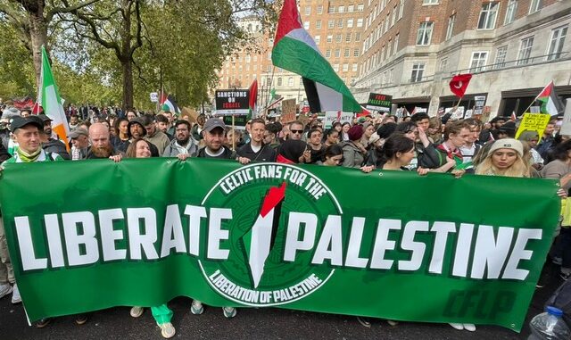 Celtic fans support Palestine