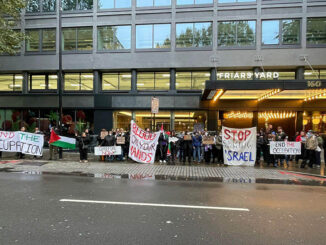 Palestine protest outside labour HQ