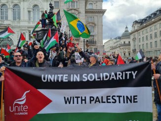 Front of 21 October Palestine march