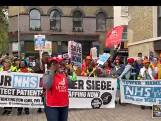 Joint striking unions rally