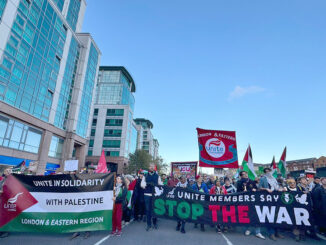 Unite London & Eastern region on Palestine march