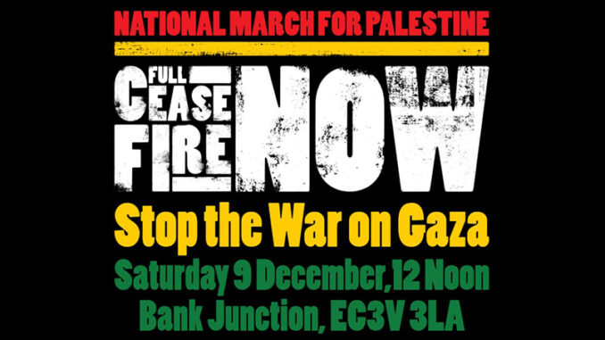 Palestine march 9 December