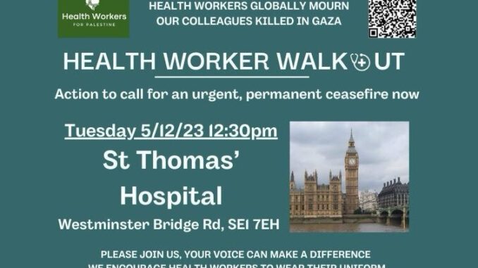 Health workers Palestine solidarity