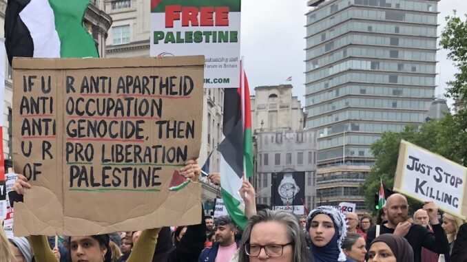 Palestine march through London