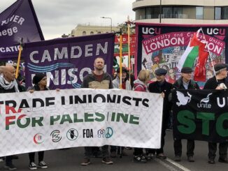 Trade unions march for Palestine