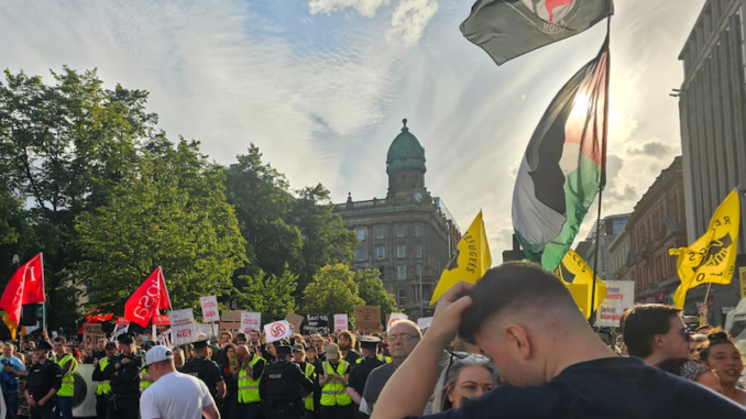 Belfast demonstration against the far right