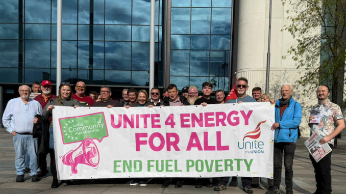 Energy cap increase protest Wales