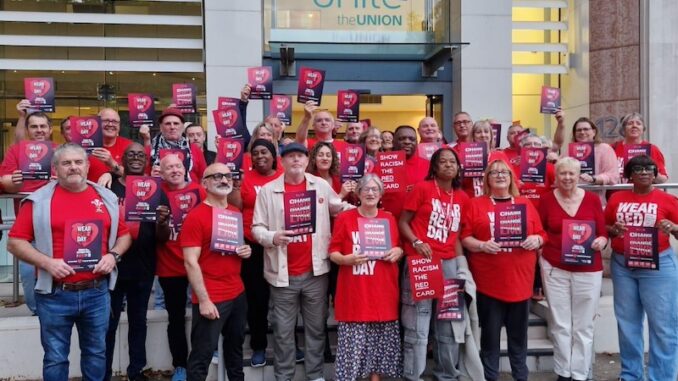 Unite says show racism the red card