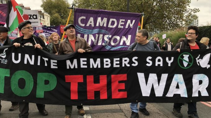 Unite members say Stop the War