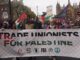 Trade union bloc on the Palestine march 2 November