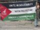 Unite London & Eastern Region banners on Palestine demo