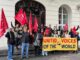 ITF workers picket line